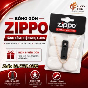 Bông Gòn Zippo Linh Kiện Thay Thế Tặng Kèm Chặn Nhựa