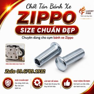 Chốt Tán Sắt Bánh Xe Size Chuẩn Zin Zippo