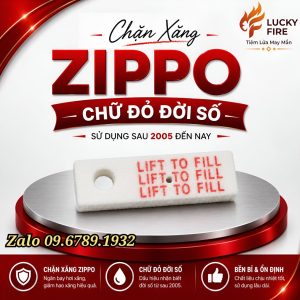Miếng Chặn Xăng Zippo Chữ Đỏ Linh Kiện Thay Thế