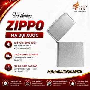 Vỏ Zippo Mới Chính Hãng Street Chrome