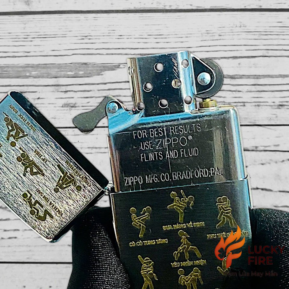 Bật Lửa Zippo Mỹ Chính Hãng Khắc Full 5 Mặt Hình - Ảnh 8