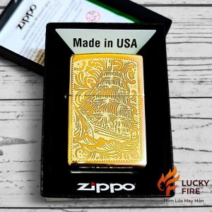 Alternative view of Bật Lửa Zippo Solid Brass Mỹ Chính Hãng Chủ Đề Venetian Arabesque Tinh Xảo