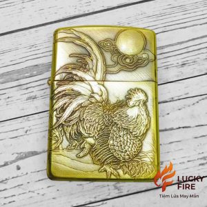 Alternative view of Vỏ Zippo Armor Brass Khắc 3D Chiến Kê
