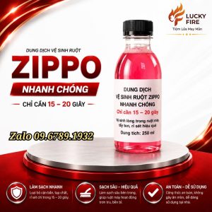 Dung Dịch Vệ Sinh Ruột Zippo Siêu Tốc 15 giây
