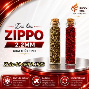 Đá Lửa Zippo Chai Lớn Thủy Tinh