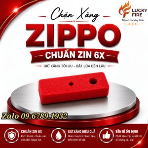 Miếng Chặn Xăng Đỏ Zippo 6x Chuẩn Zin
