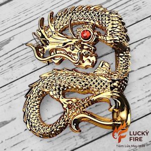 Alternative view of Emblem Rồng Mạ Vàng Dán Trang Trí Zippo