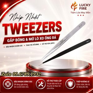 Nhíp Nhật Đa Năng Dùng Gắp Bông và Mở Lò Xo Ống Đá Zippo