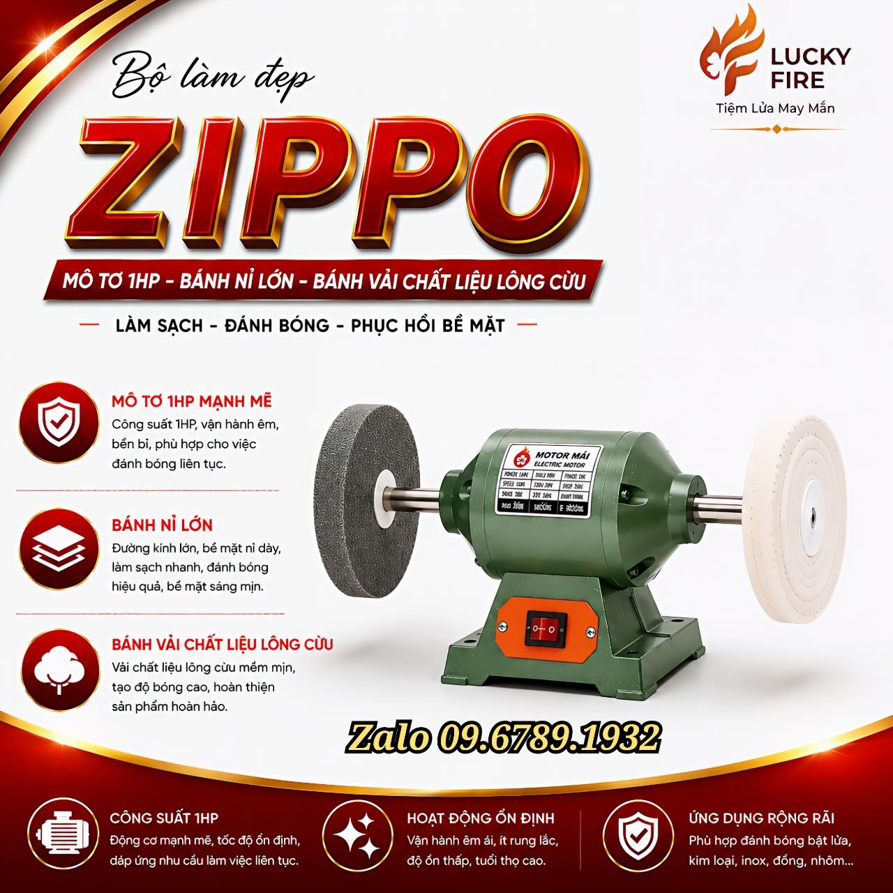 Bộ Vệ Sinh Zippo Chuyên Dụng Cho Thợ – Làm Sạch & Đánh Bóng Đỉnh Cao