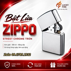Bật Lửa Zippo Street Chrome Mỹ Chính Hãng