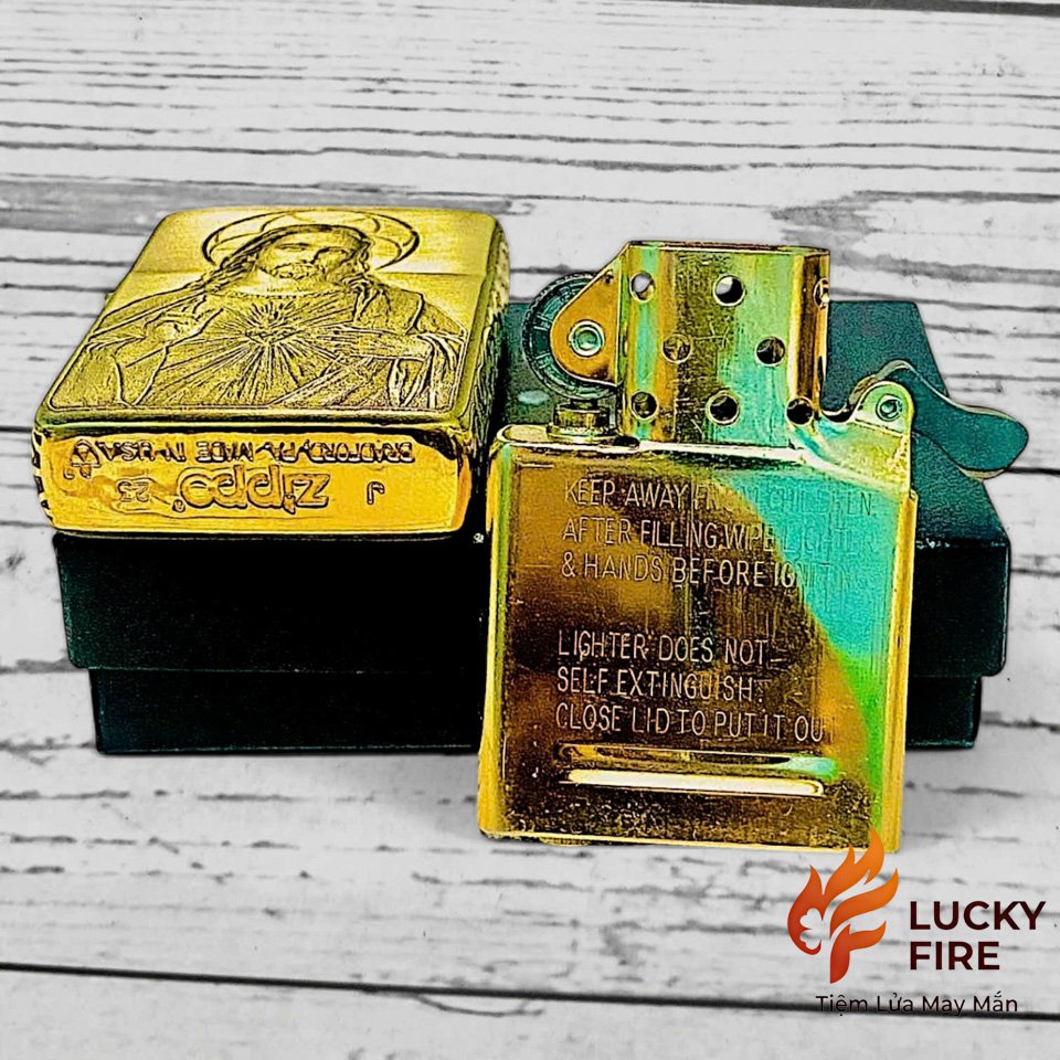 Bật Lửa Zippo Mỹ Chính Hãng Armor Brass Khắc Full 5 Mặt Chủ Đề Công Giáo - Ảnh 9