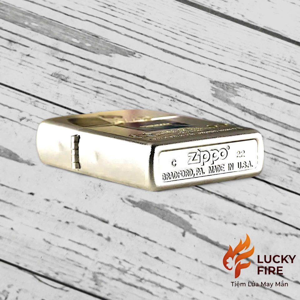 Bật Lửa Zippo Chính Hãng Khảm Xà Cừ Demi Vàng - Ảnh 10