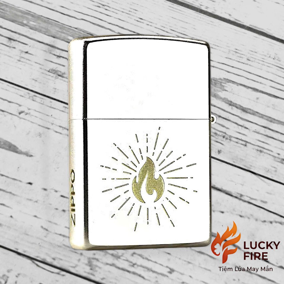 Bật Lửa Zippo Chính Hãng Khảm Xà Cừ Demi Vàng - Ảnh 4