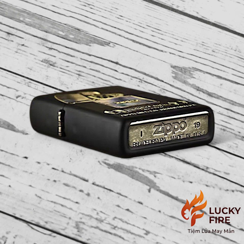 Bật Lửa Zippo Chính Hãng Khảm Xà Cừ Demi Vàng - Ảnh 11