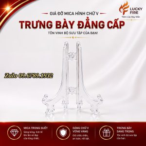 Giá Đỡ Mica Hình Chữ V Trưng Bày Đẳng Cấp Zippo