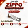 Lưỡi Gà Zippo Thép Trắng Tăng Âm Mở Nắp